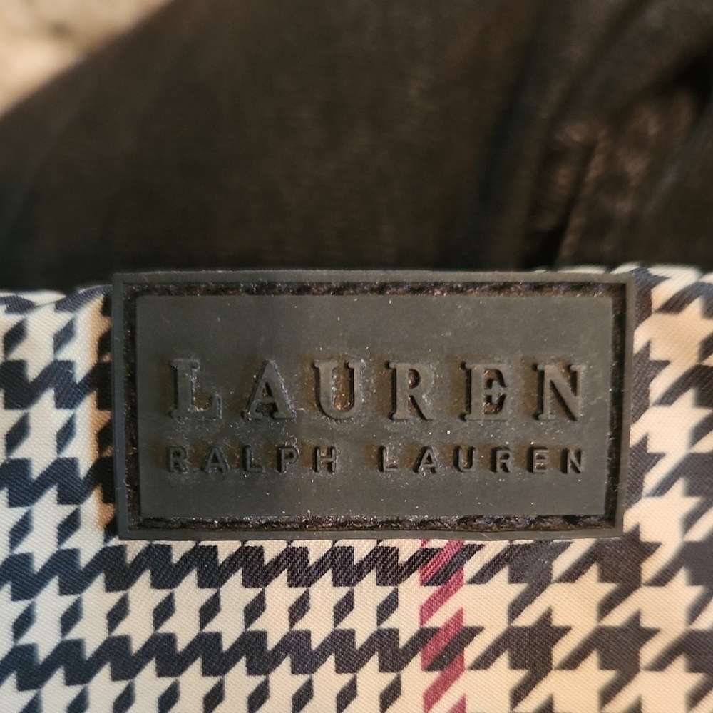Lauren Ralph Lauren Black and Cream Houndstooth Shoulder Bag - Picture 11 of 11